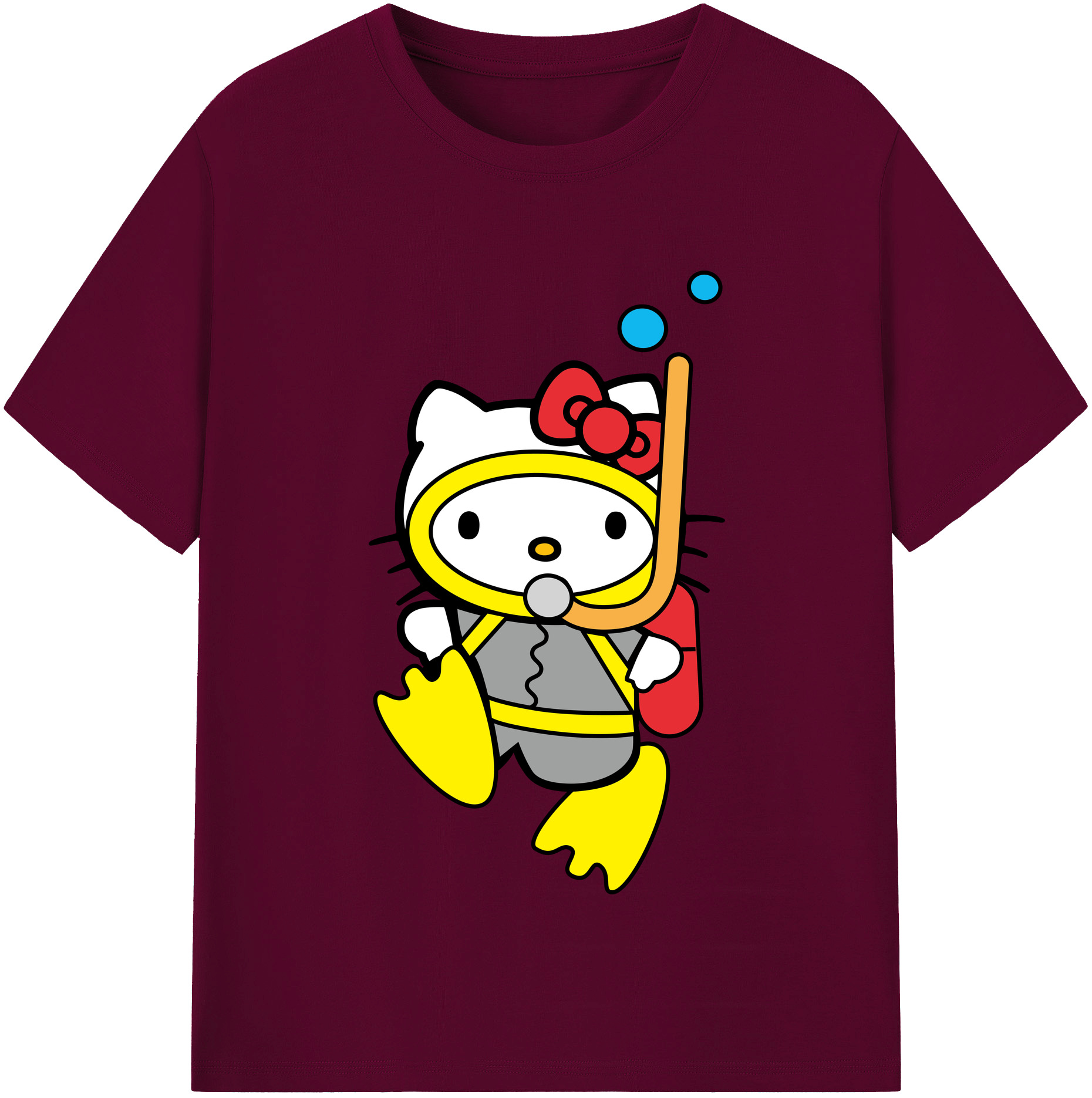 （画像用） Hello Kitty ハローキティ レディースカジュアルプリントTシャツ（綿100％）